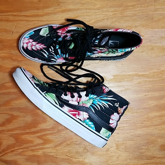 tropical high top vans